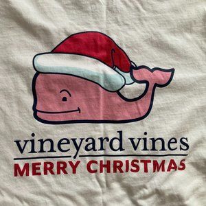 Vineyard Vines Christmas Whale Breast Pocket Long Sleeve XL
